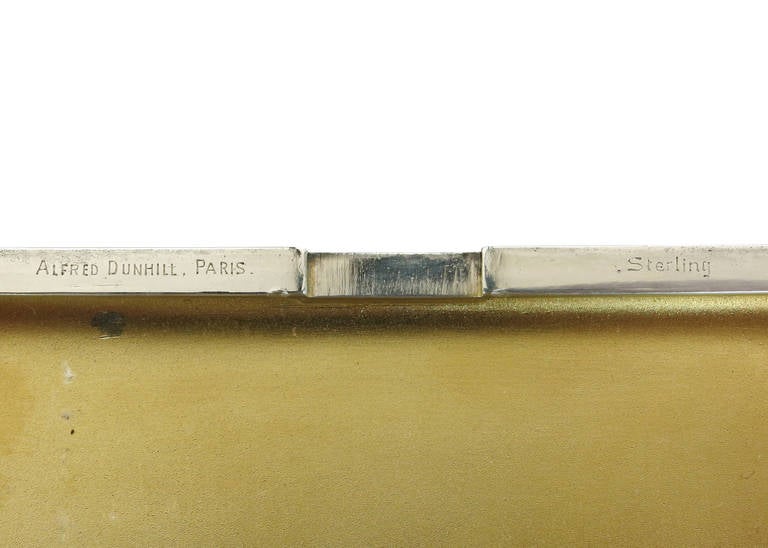 American Alfred Dunhill Sterling Silver Cigarette Case, circa 1930 For Sale