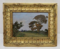 Alfred East RA Original antique oil painting English rural landscape 
