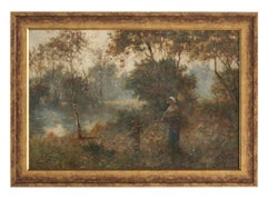 The Kindling Gatherers, 1890 (knighted Royal Academy member, Antique Landscape)