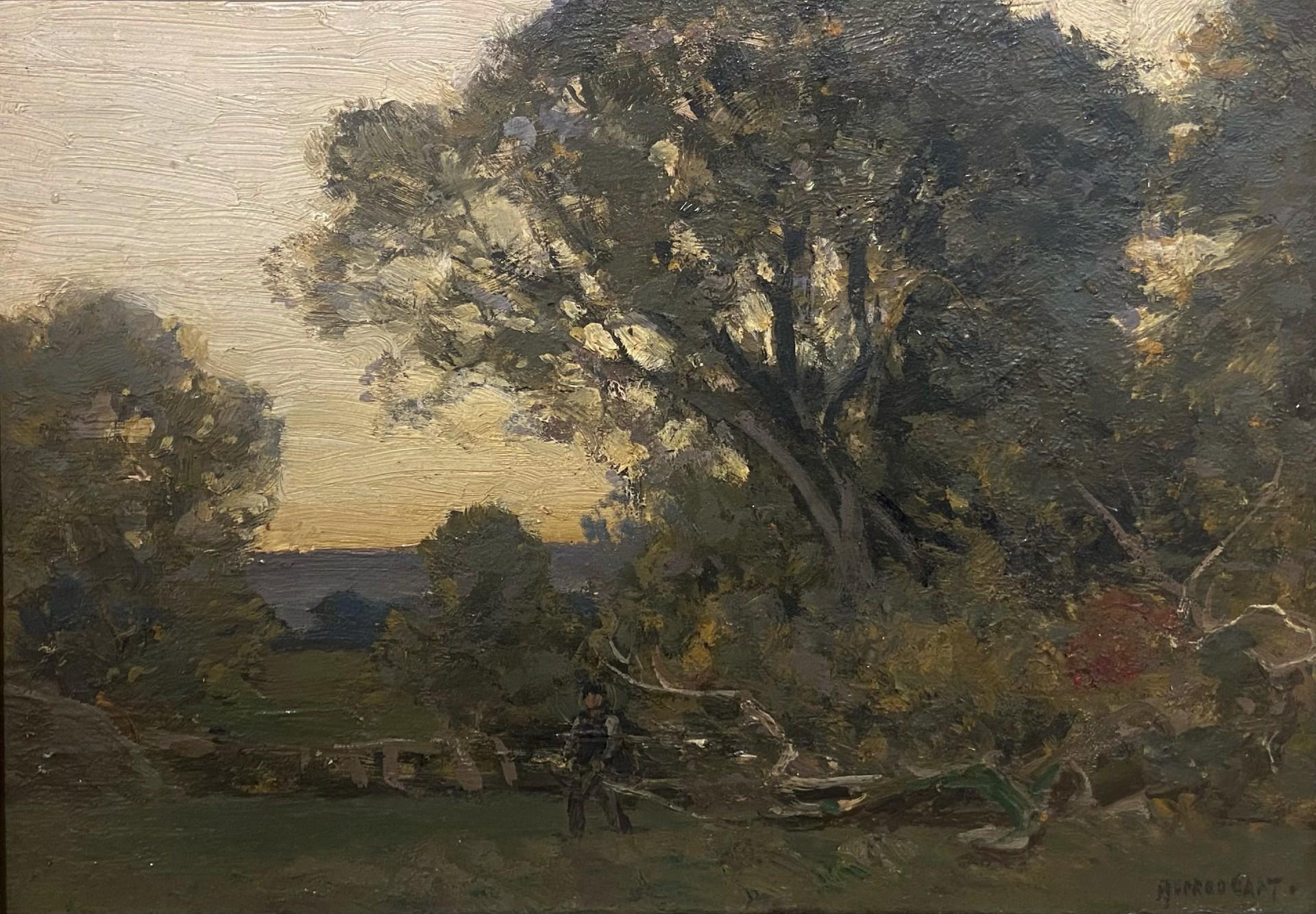 Der Holzfäller – Painting von Alfred East