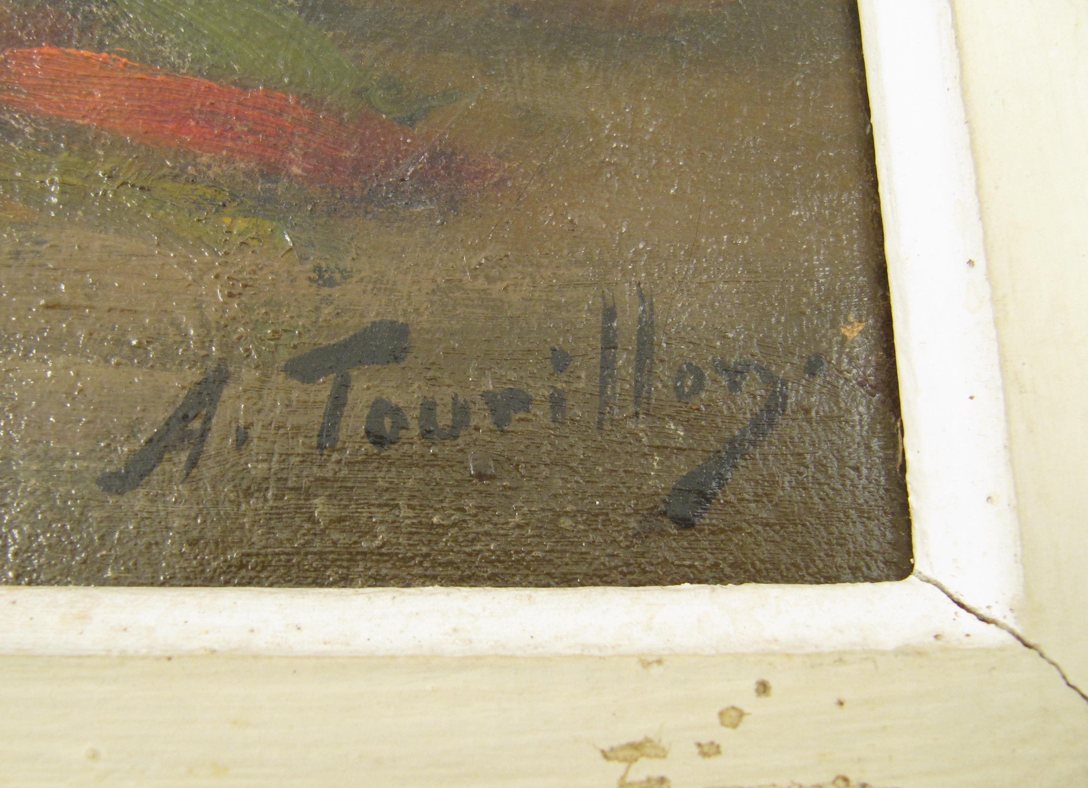 Alfred Edouard Tourillon (1871 1942) Nature morte - Panier de crevettes Peinture à l'huile en vente 7