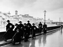 Monks, River Arno, Florence, Italy, 1935