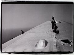 Repairing The Hull Of The Graf Zeppelin During The Flight Over The Atlantic