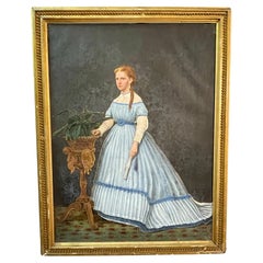 Alfred Émile Léopold Stevens Period Watercolour Picture Portrait