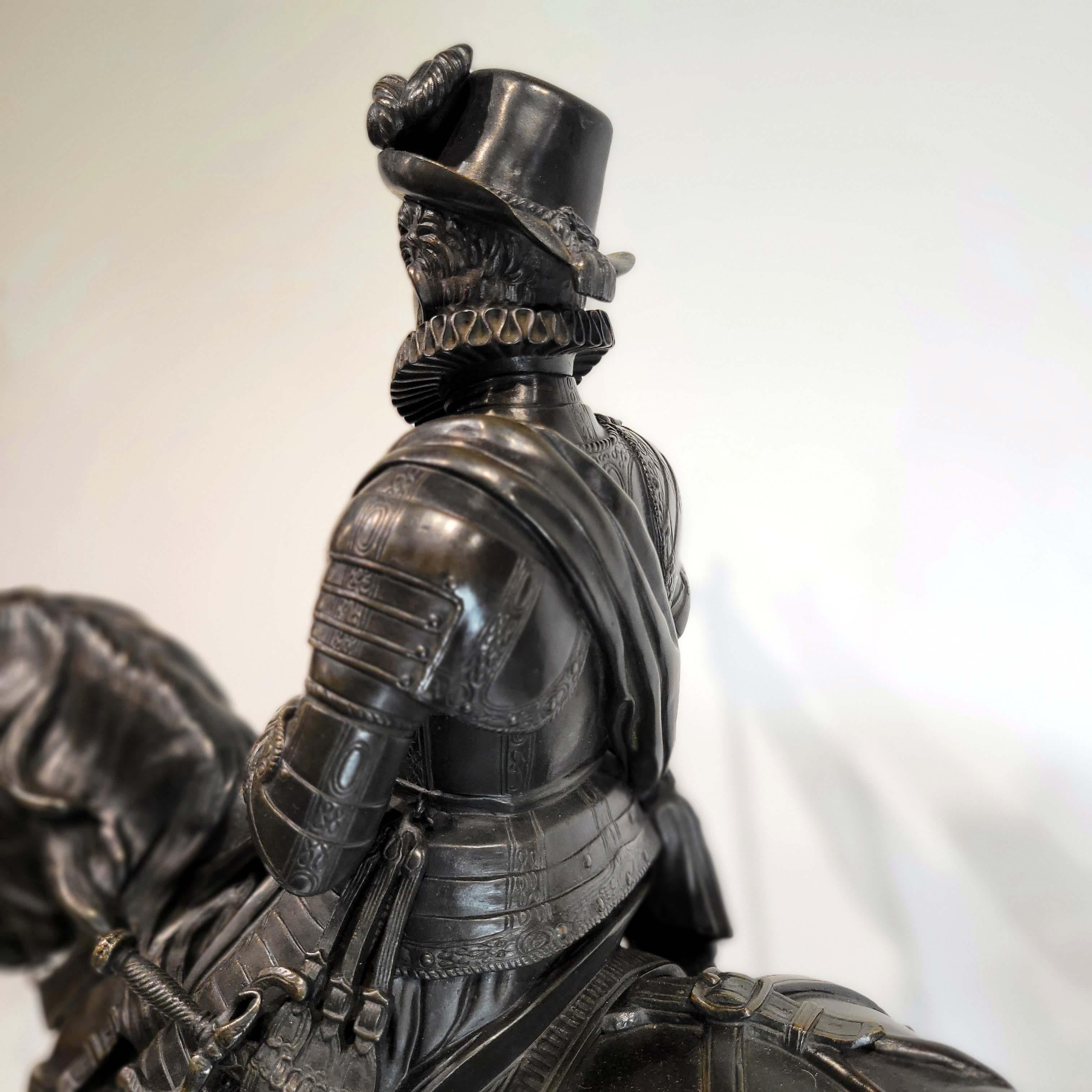 Cast Alfred-Emilien O'hara, Comte De Nieuwerkerke Equestrian Bronze For Sale
