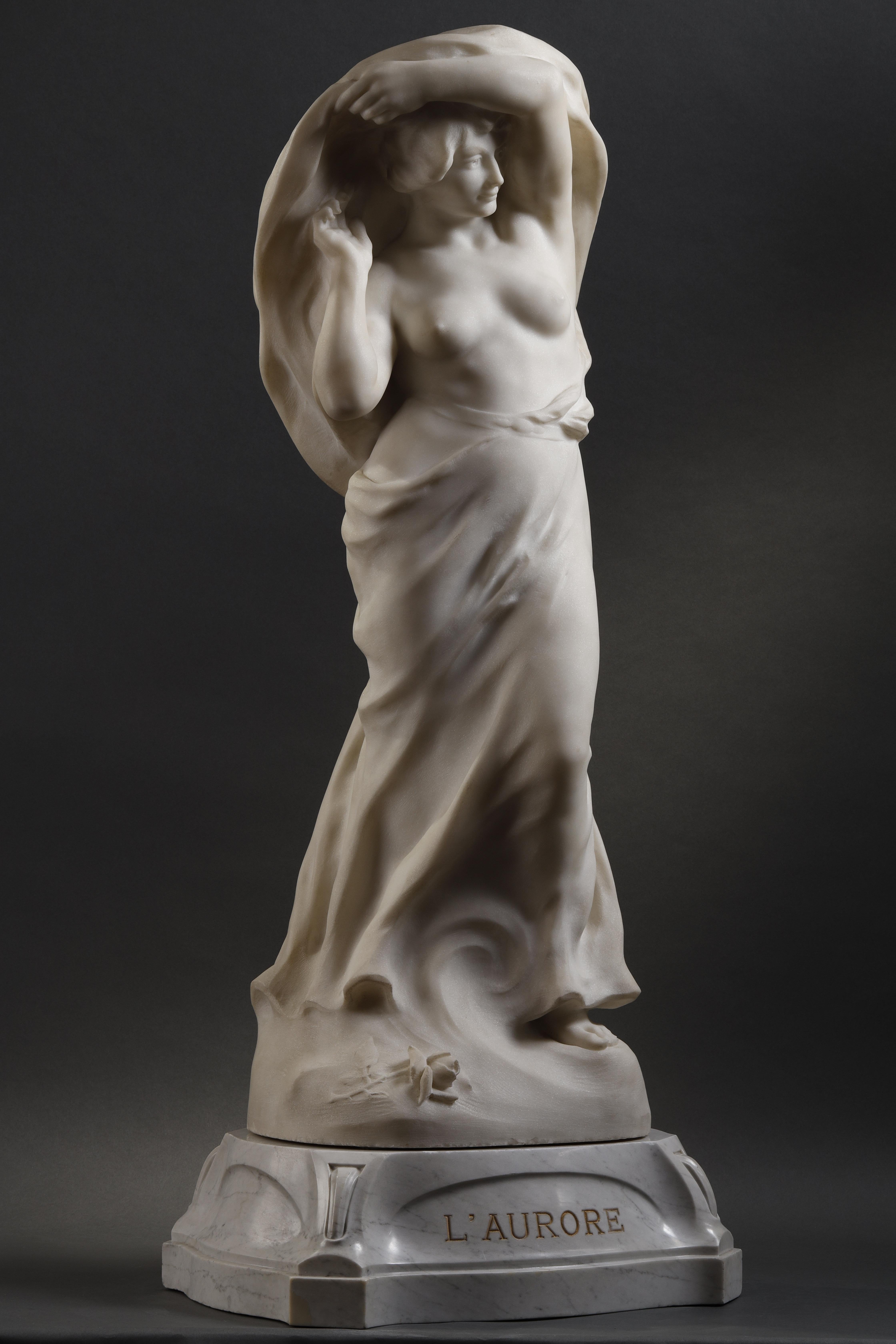 The Dawn - Sculpture by Alfred Finot