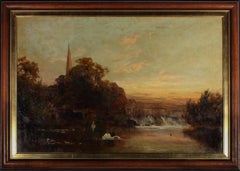 Alfred Fontville De Breanski (1877-1945)- Edwardian Oil, Stratford Sunset