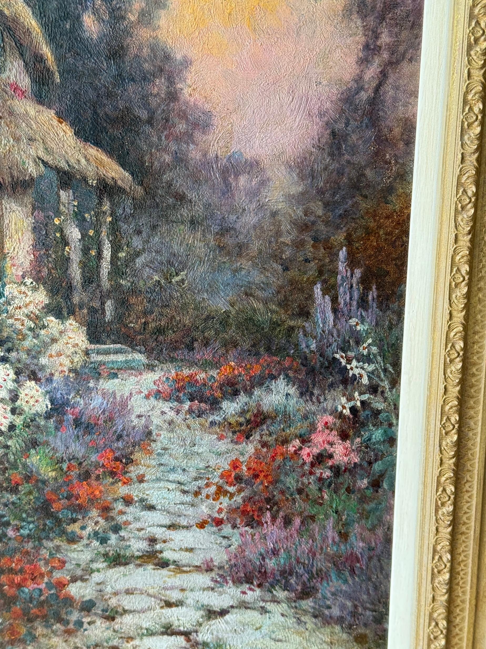 Paesaggio del giardino del cottage English Impressionist dell'inizio del XX secolo in vendita 1