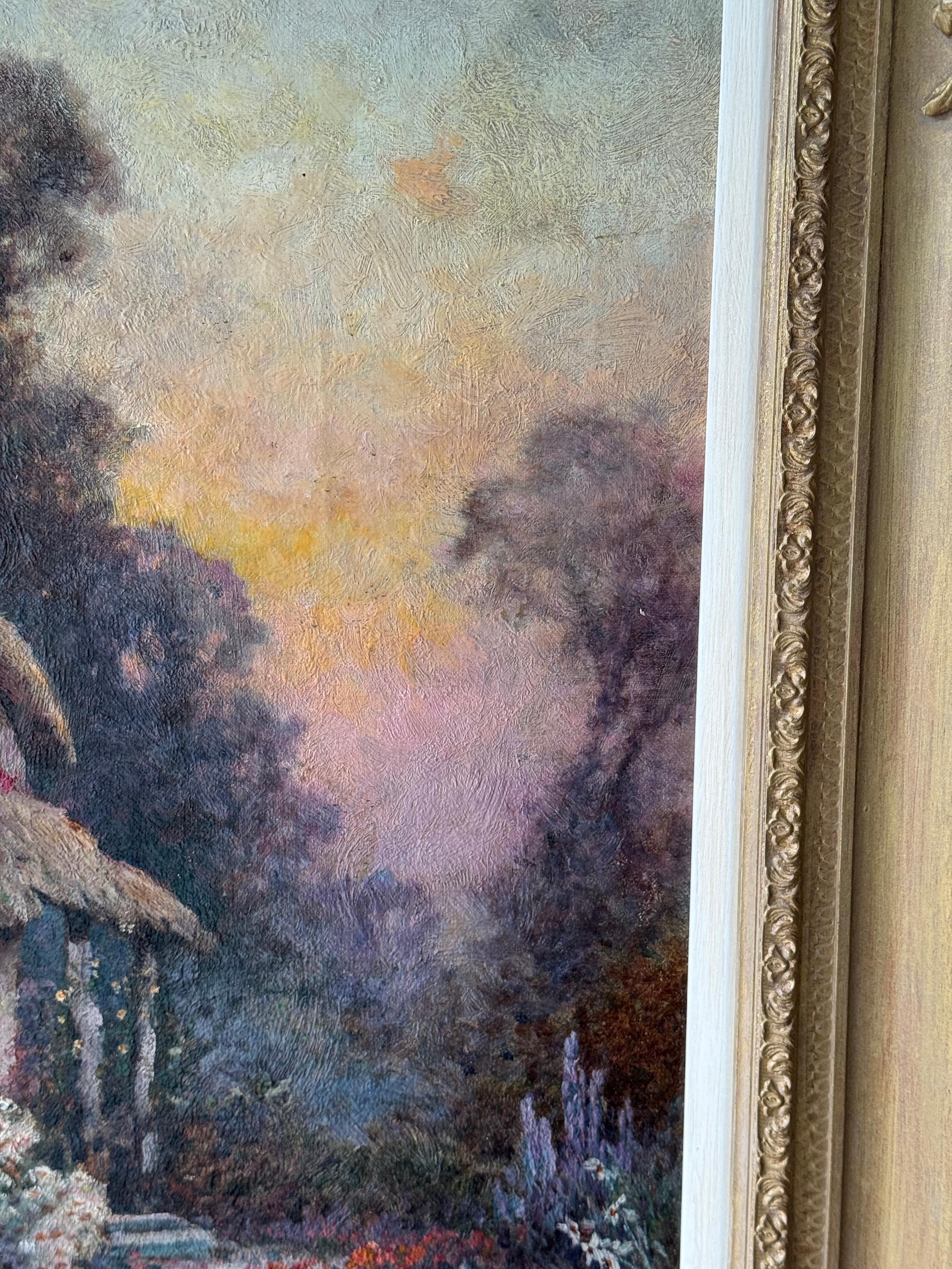 Paesaggio del giardino del cottage English Impressionist dell'inizio del XX secolo in vendita 2