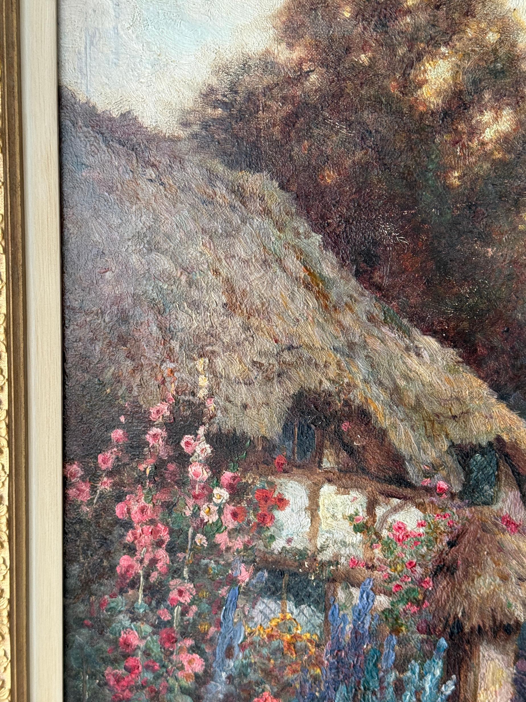 Paesaggio del giardino del cottage English Impressionist dell'inizio del XX secolo in vendita 4