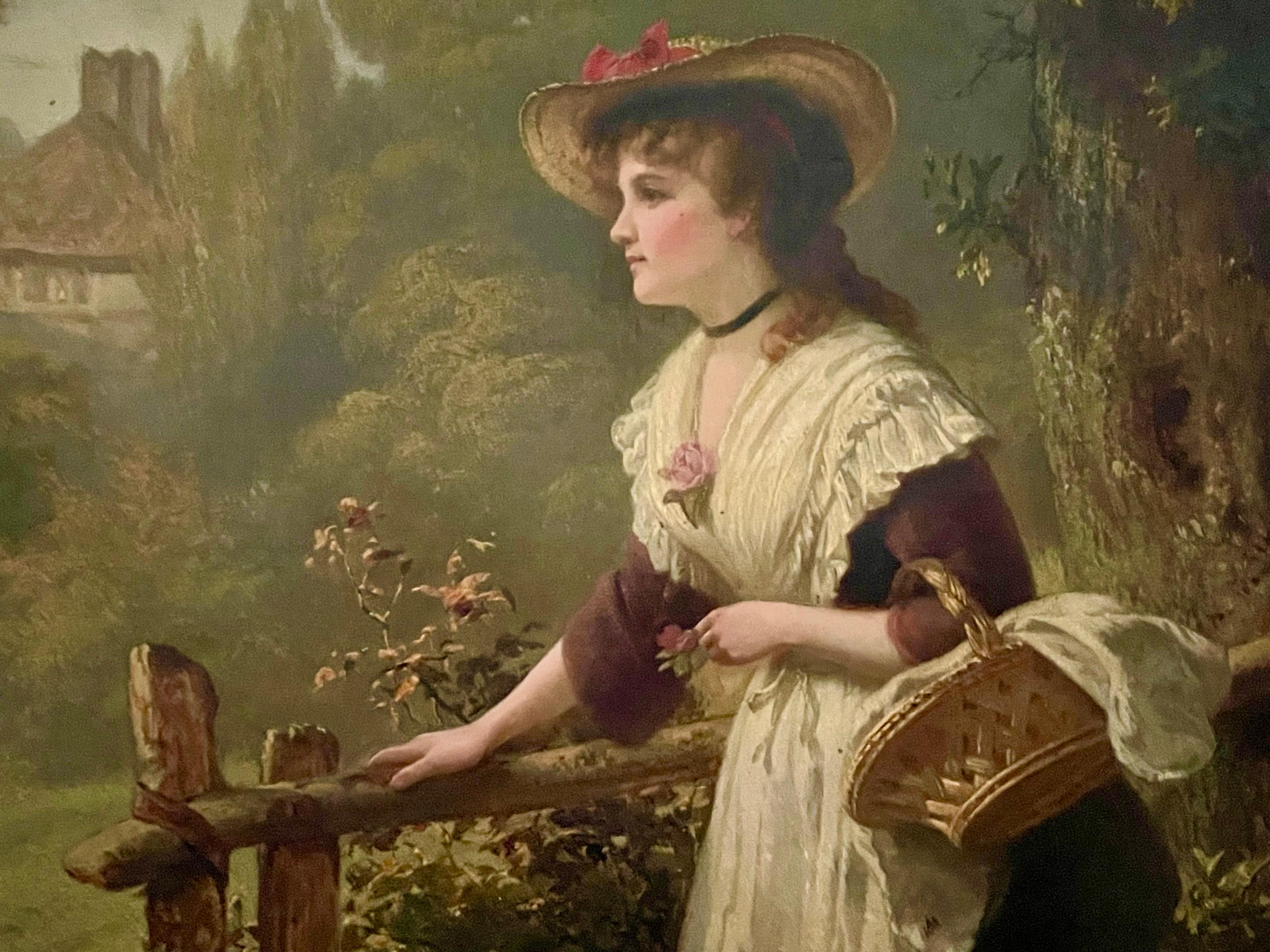 Un allein auf der Fähre (Viktorianisch), Painting, von alfred fowler patten