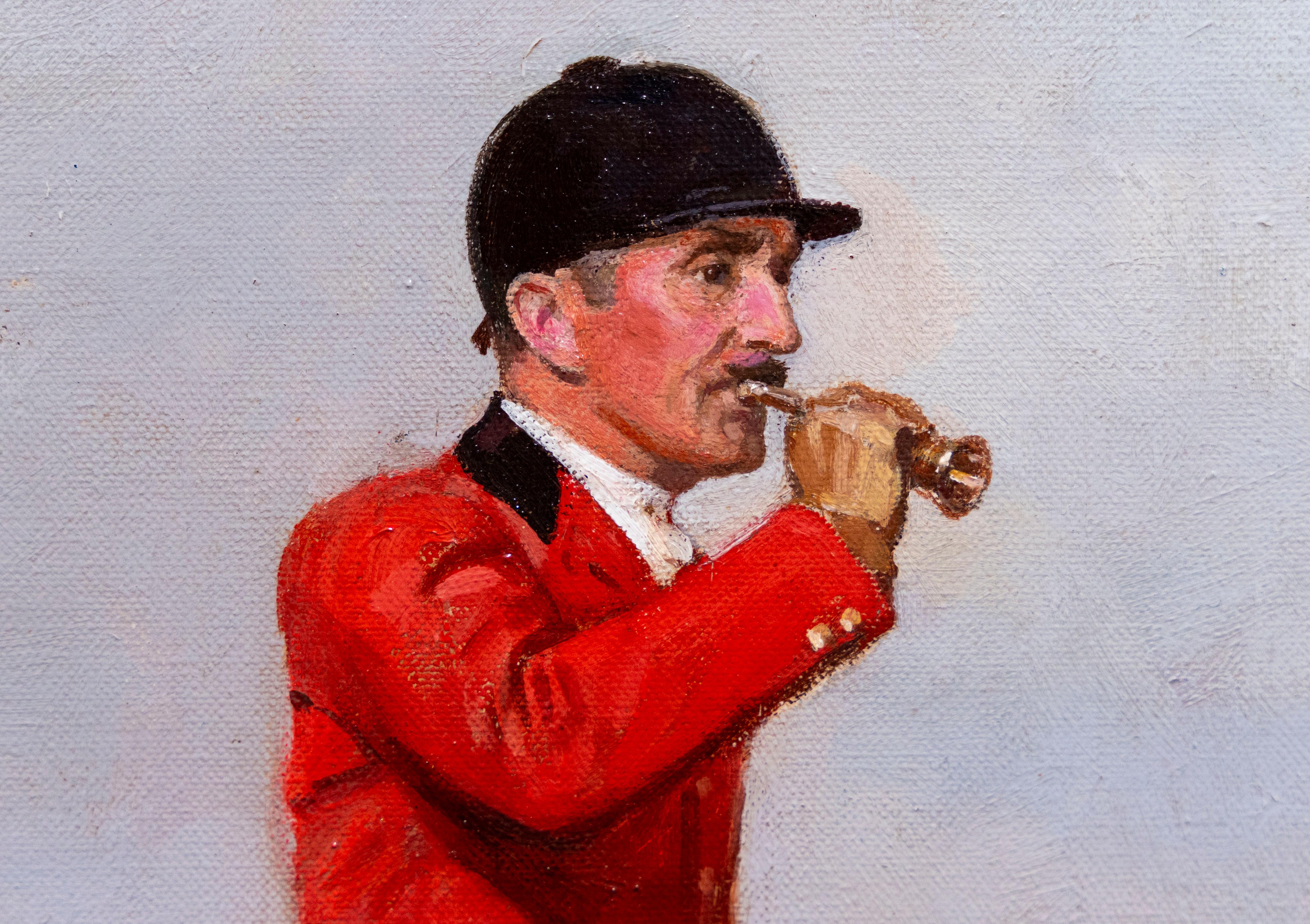 Cazador y lebreles en un paisaje abierto, Alfred Grenfell Haigh, firmado en venta 1