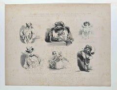 Animaux - Lithographie originale d'Alfred Grévin - Fin du 19ème siècle