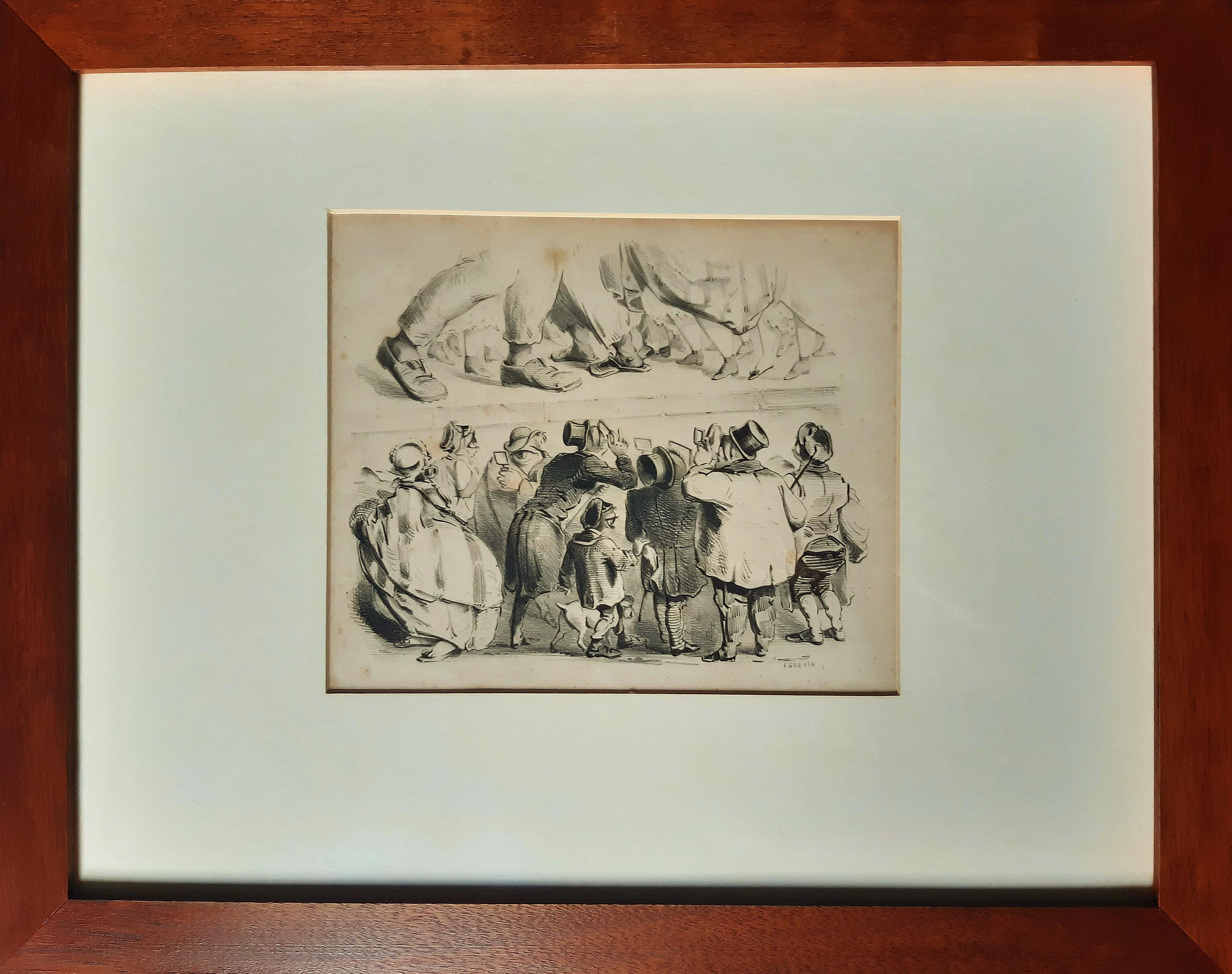 Monorganorama - Suite of 5 Original Lithographs by A. Grevin - 1858 For Sale 2