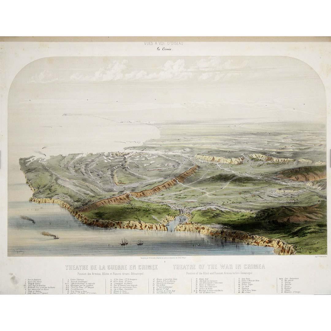 CIRCA 1850 Panoramastich von Alfred Guesdon - Theater des Krimkriegs
