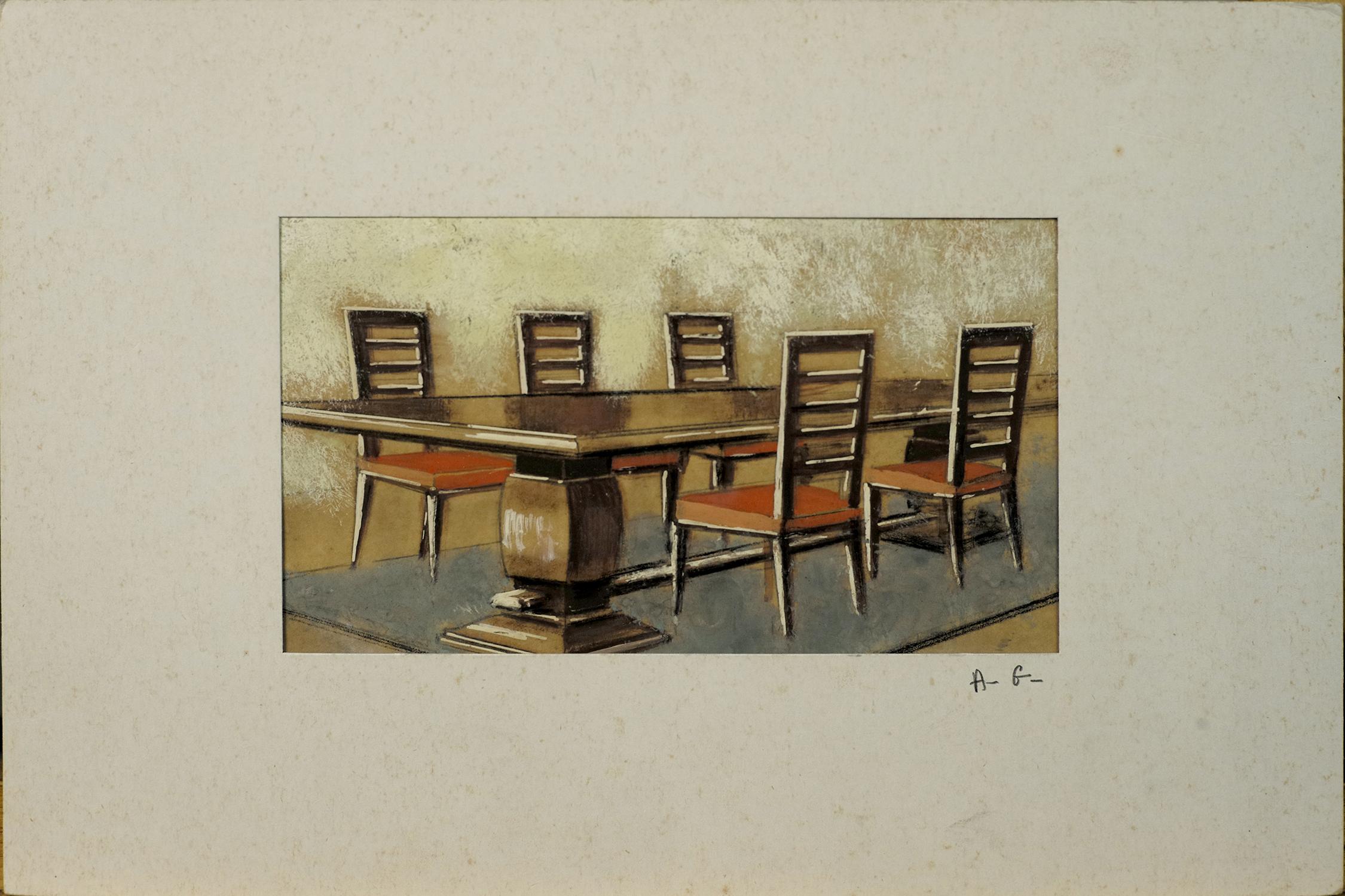Alfred Guyard, Original-Deko-Projekte, Frankreich 1930 im Angebot 6