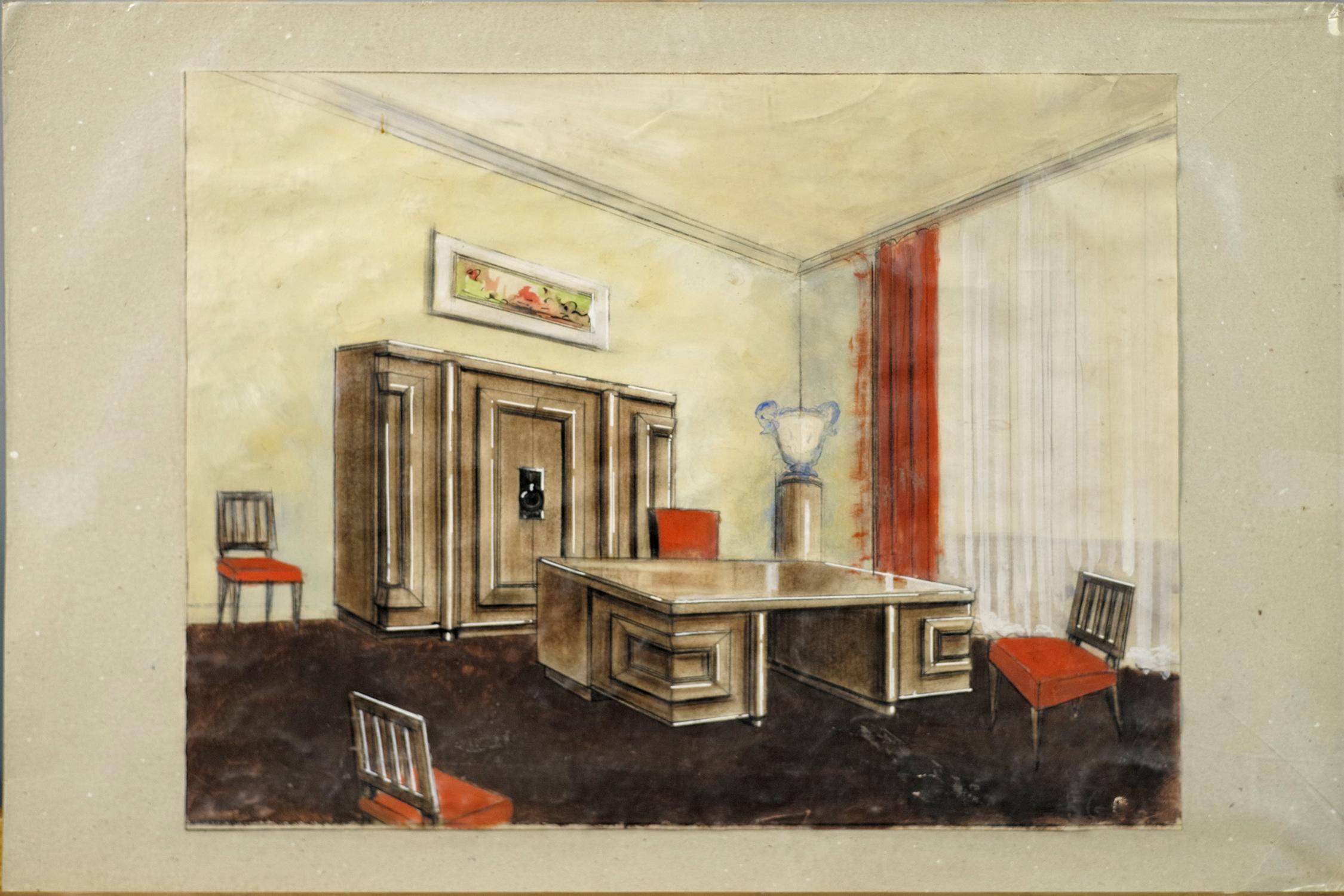 Alfred Guyard, Original-Deko-Projekte, Frankreich 1930 im Zustand „Gut“ im Angebot in Catonvielle, FR