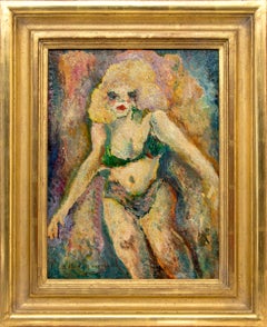 Semi Nude Abstract Portrait of a Woman in a State of Undress