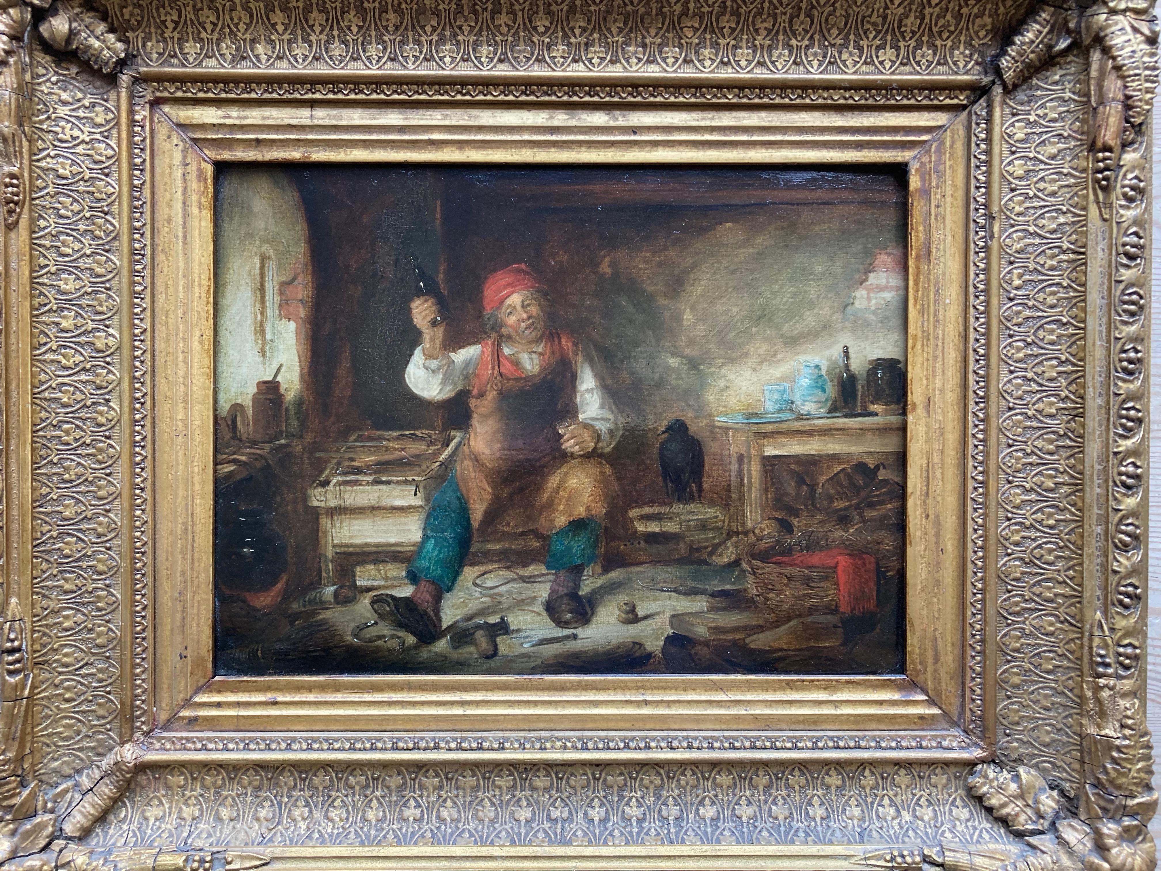 Charming Victorian interior scene of a blacksmith enjoying a drink For Sale 2