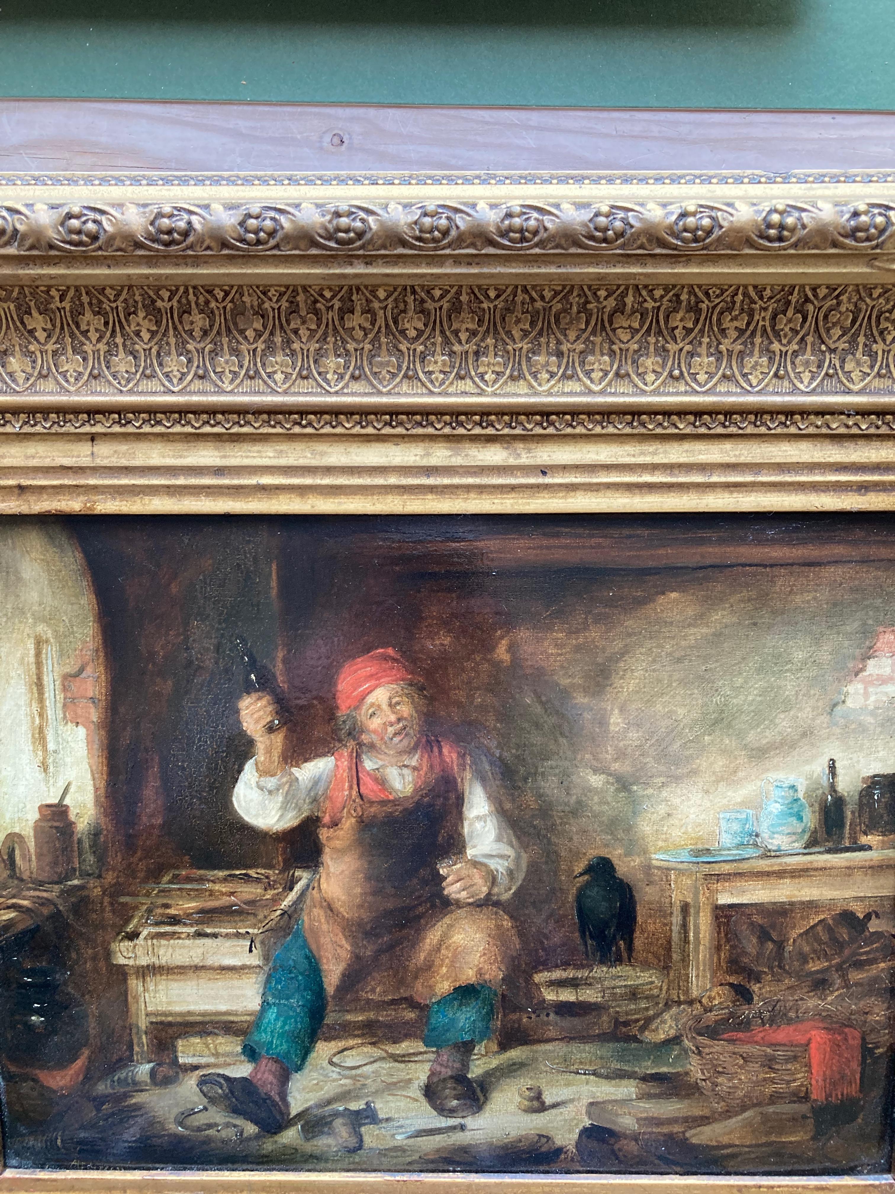 Charming Victorian interior scene of a blacksmith enjoying a drink For Sale 4