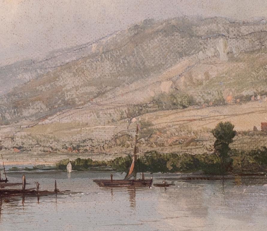 Alfred H. Vickers (britannique, 1853-1907)
Un moulin au bord de la rivière 
Huile sur toile 
Signé 