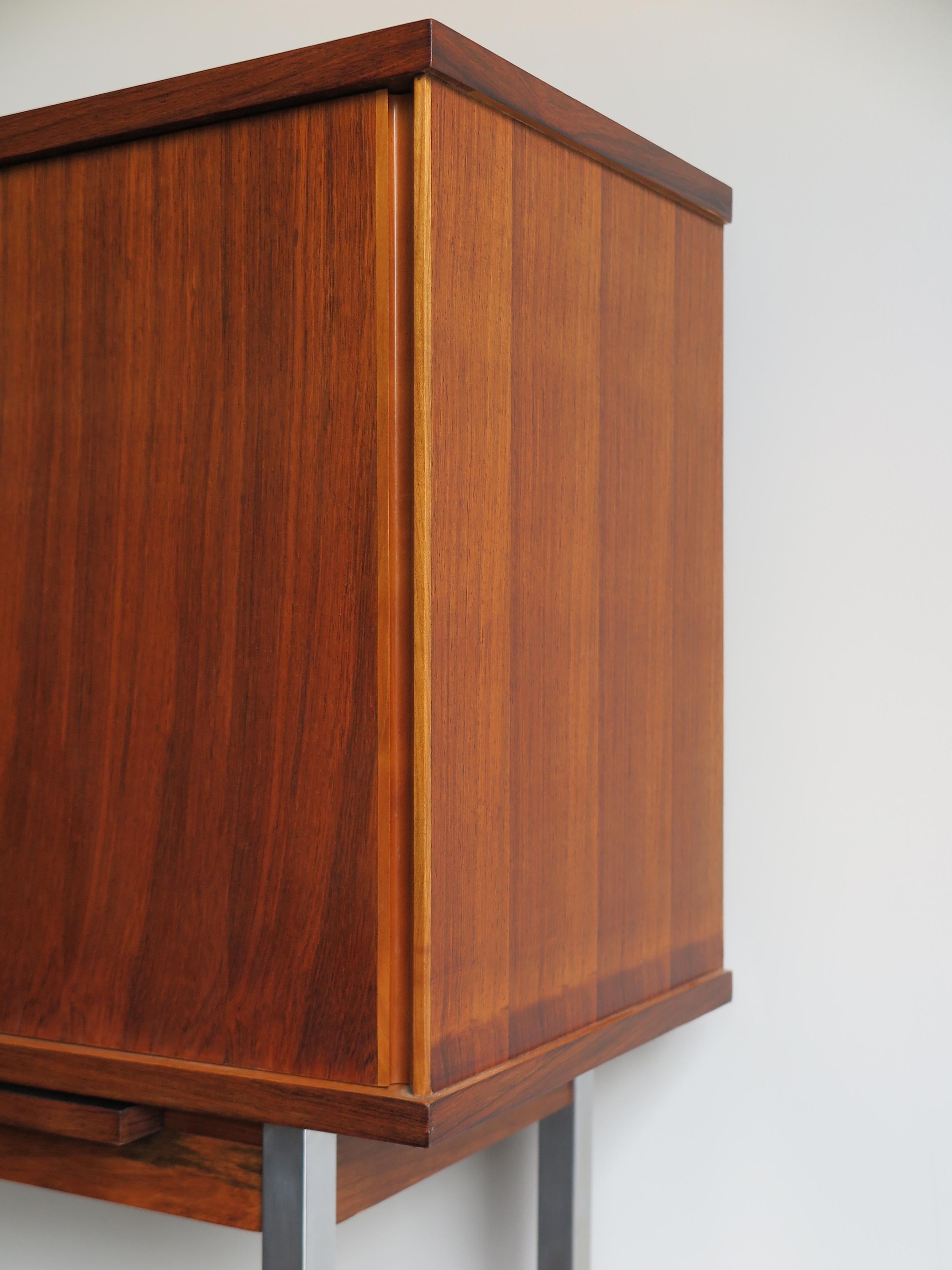 Alfred Hendrichx Mid-Century Modern Belgium Dark Wood Buffet Cabinet, 1960s 1