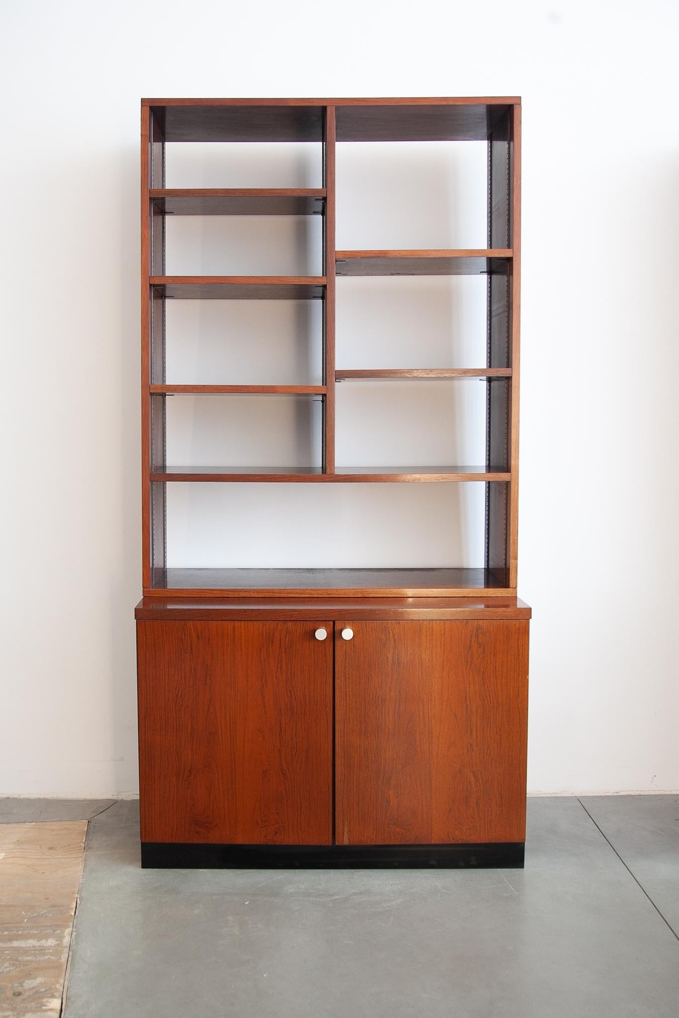 Mid-20th Century Alfred Hendrickx Cabinet, Sideboard with Top Book Shelves, 1958 for Belform For Sale