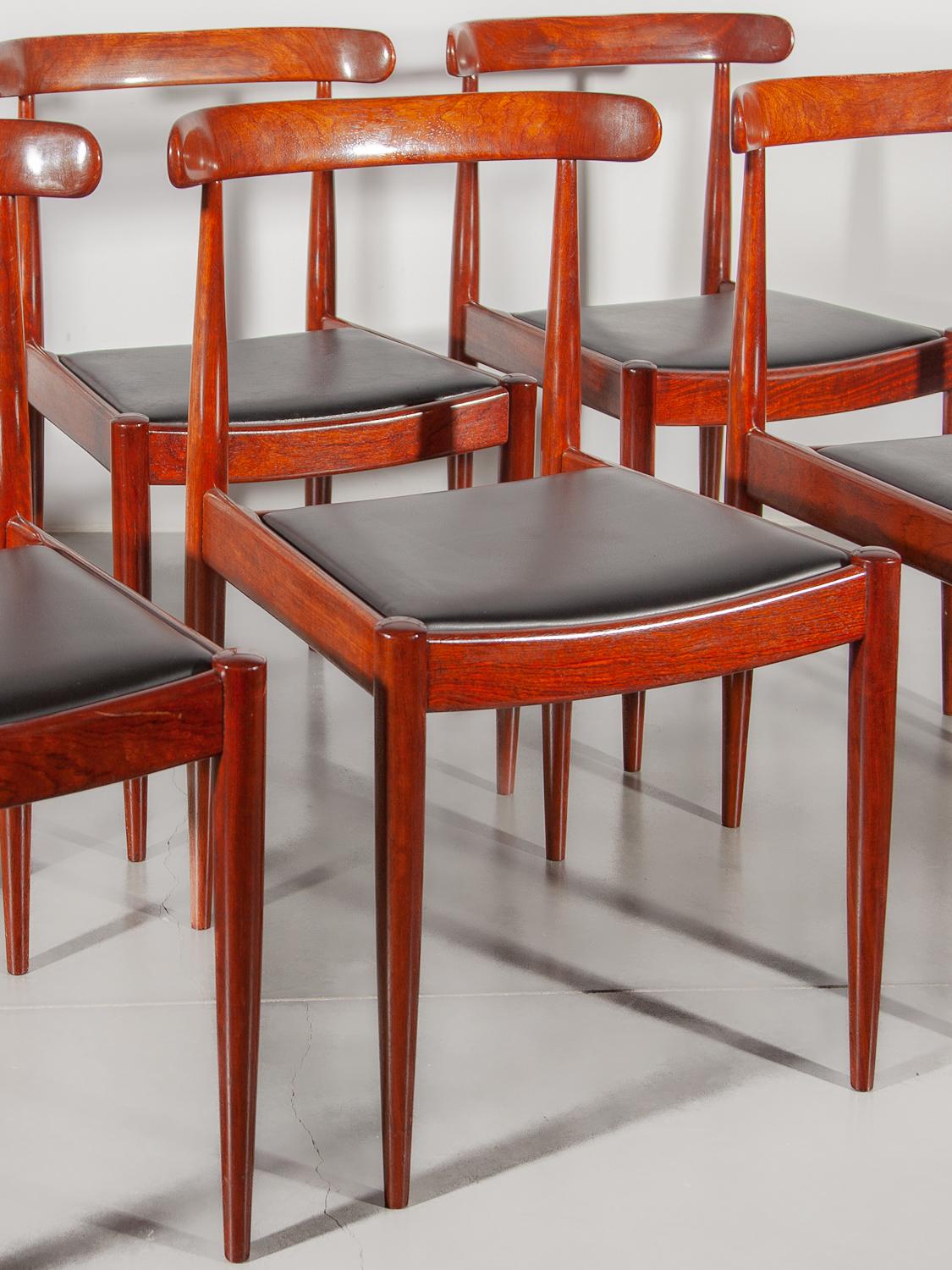 Mid-20th Century Alfred Hendrickx Comfortable Set Of Six Dining Chairs for Belform, 1960