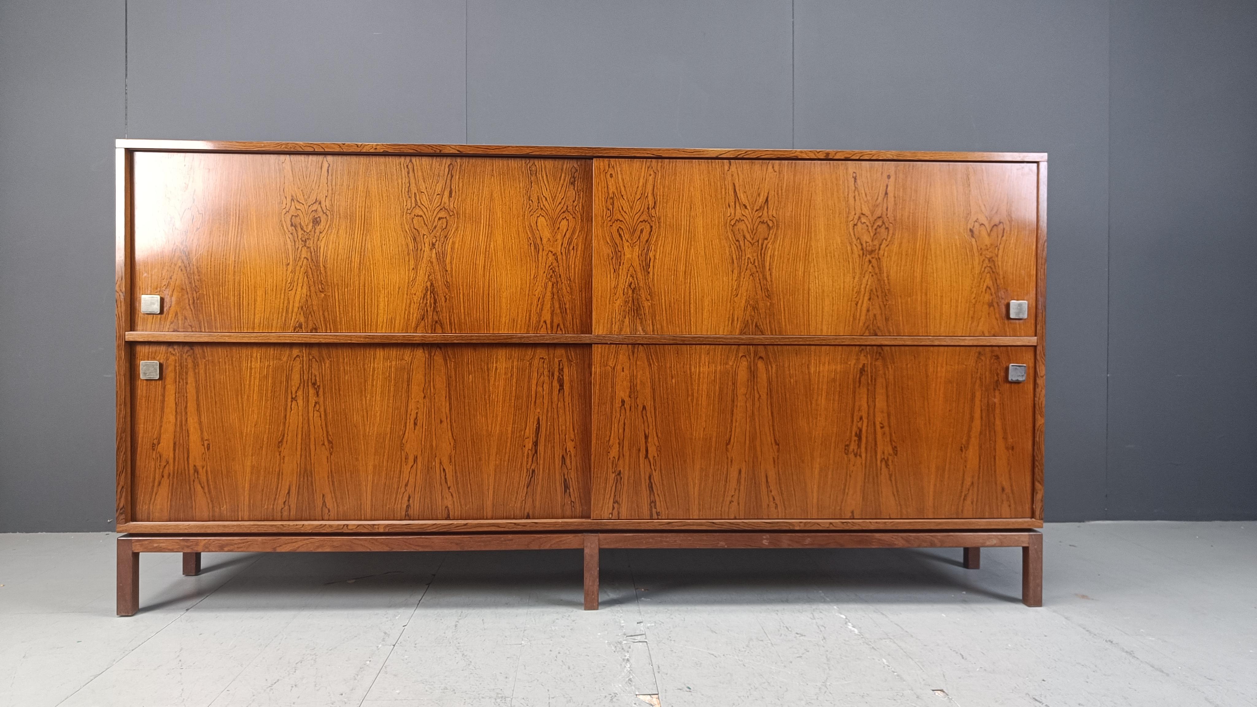 Wood Alfred Hendrickx for Belform highboard, 1960s For Sale