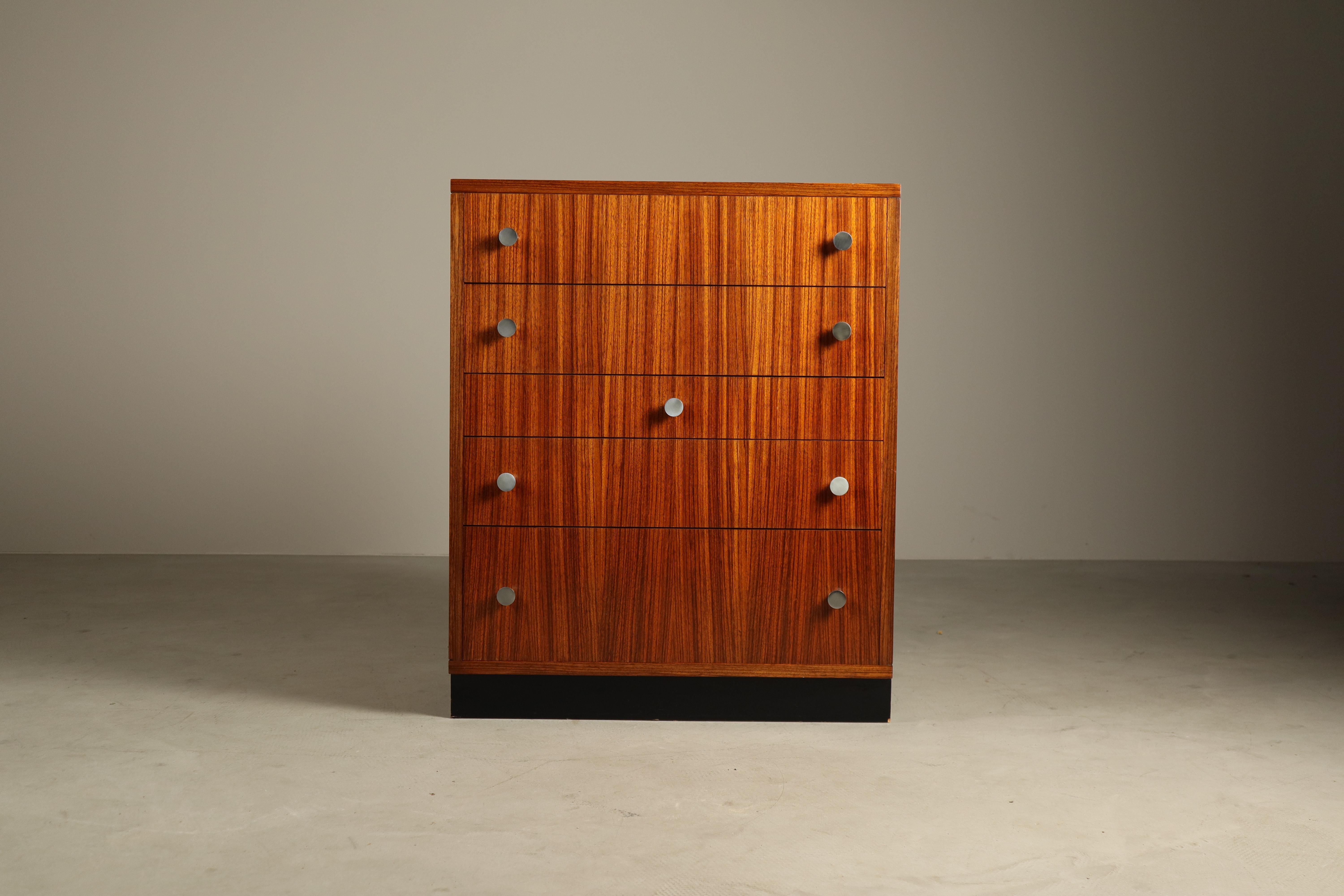 Mid-Century moderno Alfred Hendrickx per Belform - Cassettiera in zebrano, anni '60 in vendita