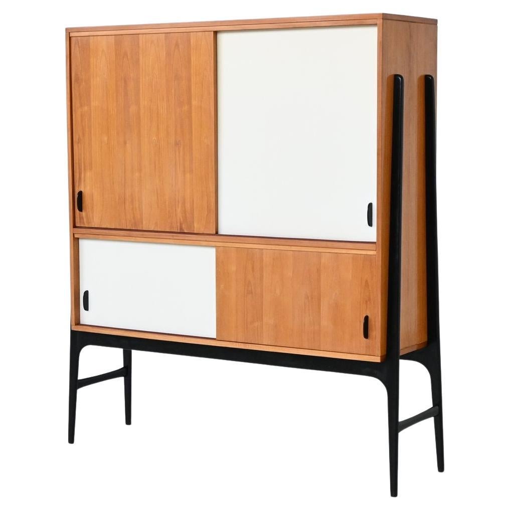 Alfred Hendrickx highboard in beech Belform Belgium 1958