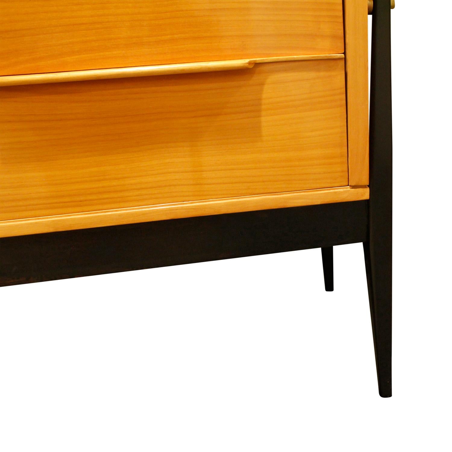 Large Credenza in Fruitwood in the Style of Alfred Hendrickx, 1950s 1