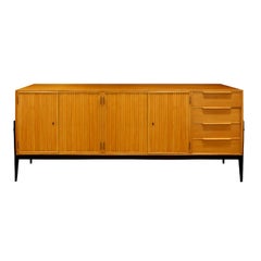 Alfred Hendrickx Large Credenza in Fruitwood, 1950s