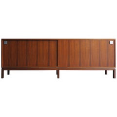 Vintage Alfred Hendrickx Mid-Century Modern Belgium Dark Wood Sideboard from 1950s