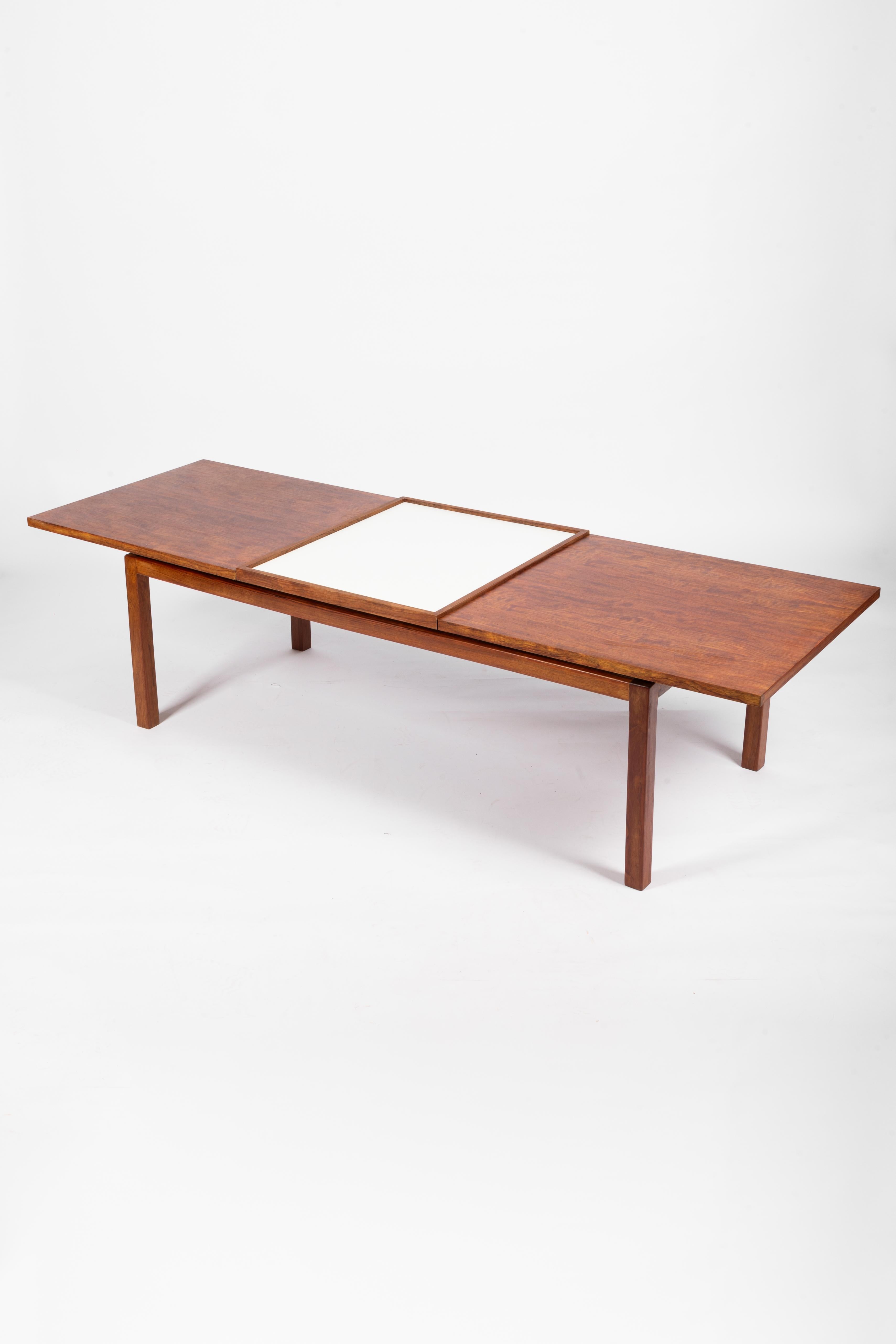 Hand-Crafted Alfred Hendrickx midcentury coffee table in Bubinga wood, Belform Van Fleeteren