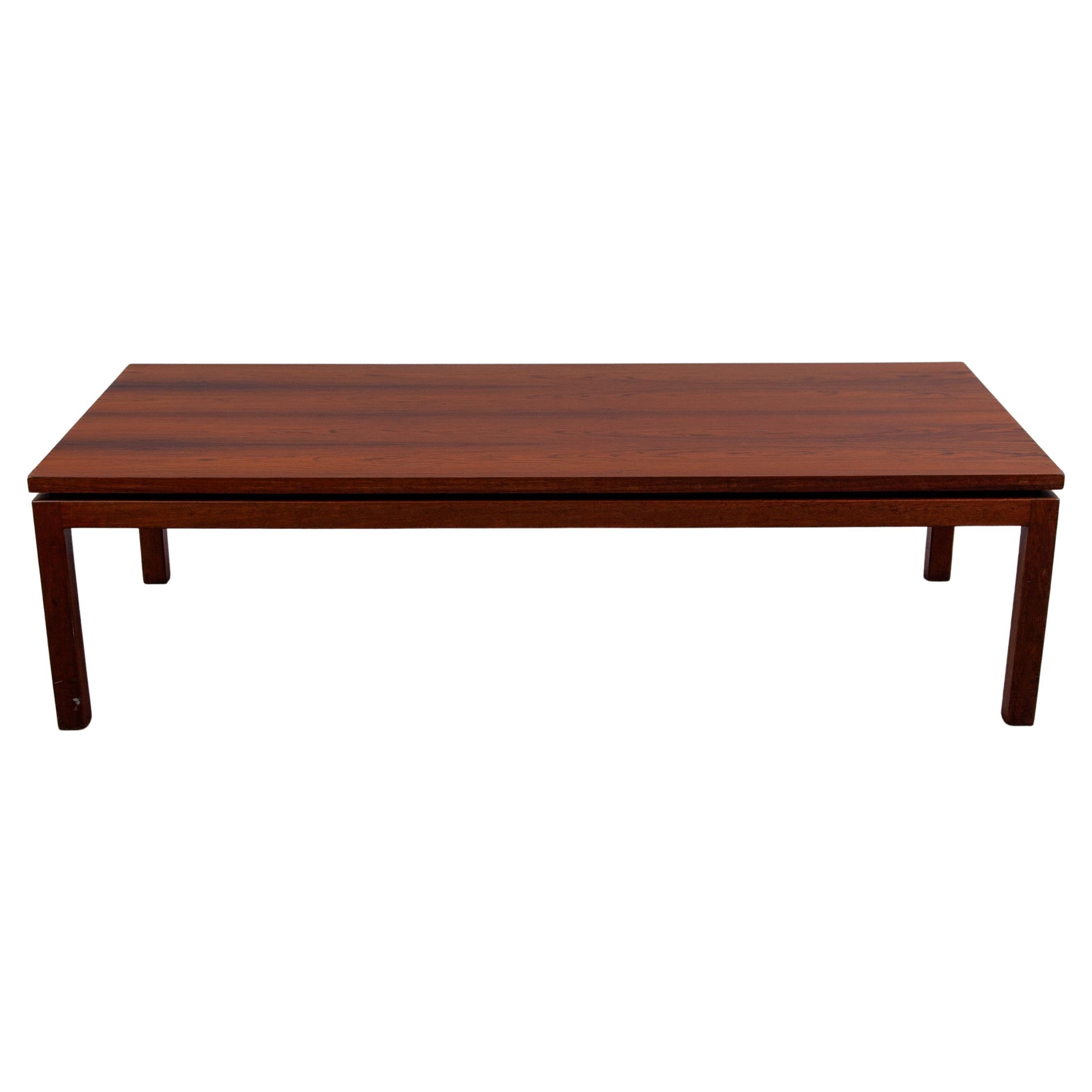 Large 1960s designed by Alfred Hendrickx for Belform rectangular coffee table. A beautiful minimalist design coffee table with an incredible nice woodgrain.  The table is solid sturdy and made in solid walnut wood!