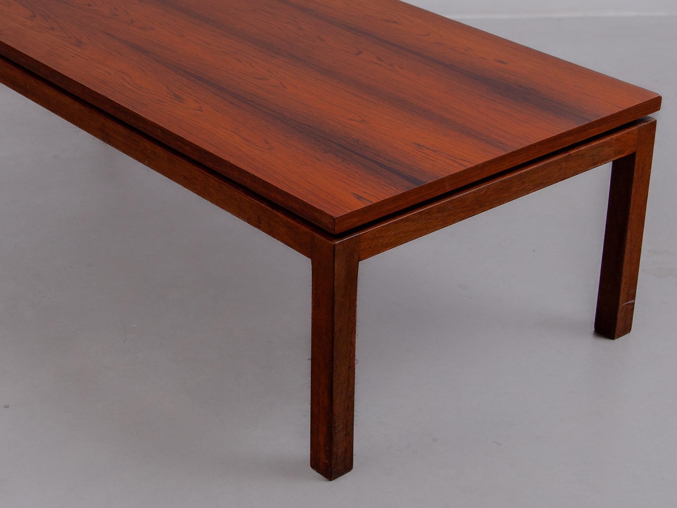 Walnut Alfred Hendrickx Midcentury Modern Rectangular Coffee Table, 1960s For Sale