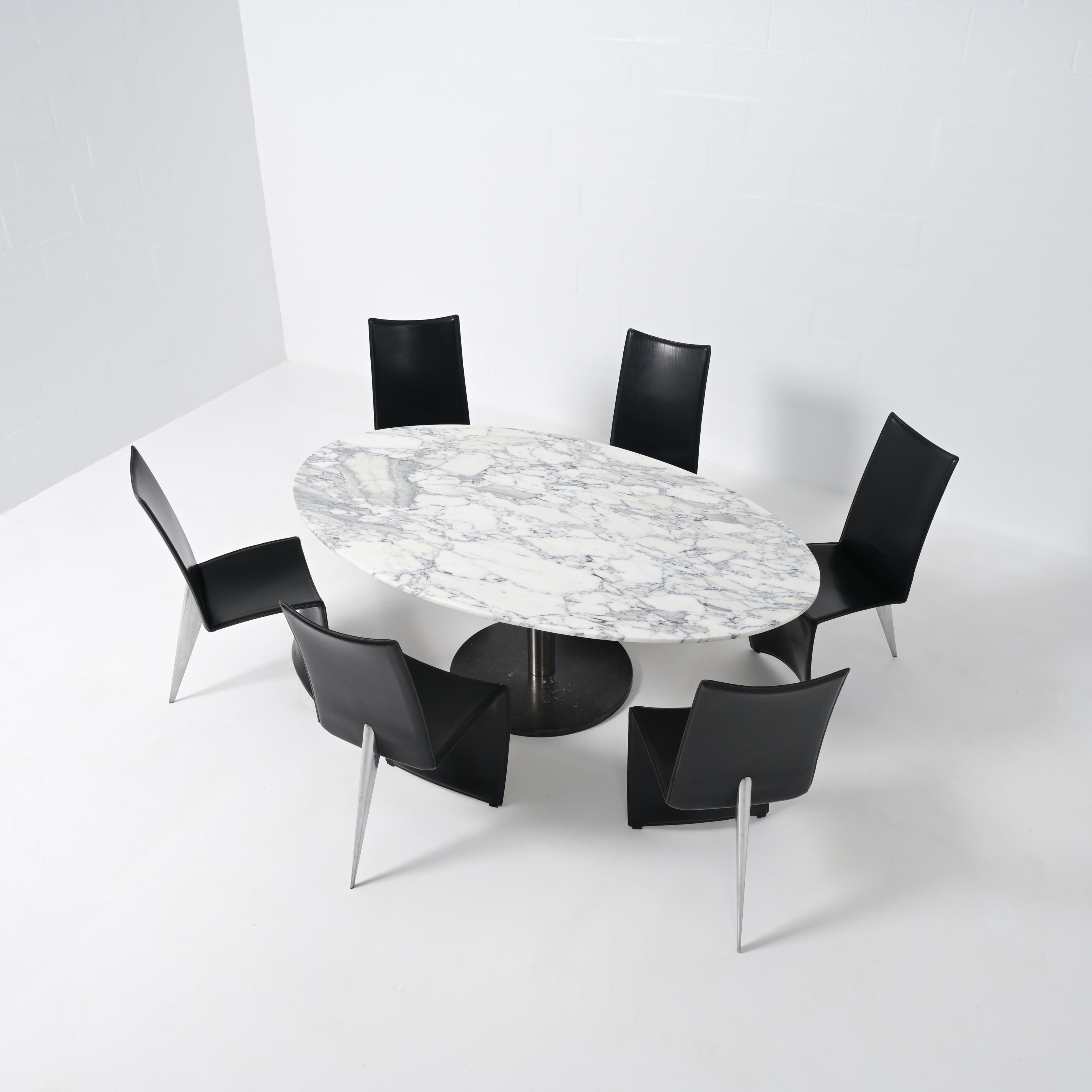 Alfred Hendrickx Oval Dining Table Marble top en vente 14