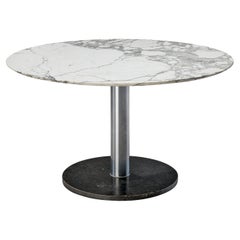 Vintage Alfred Hendrickx Pedestal Dining Room Table in Marble and Granite