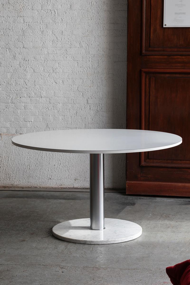 Alfred Hendrickx Dining Table with Marble Foot for Belform, Belgian design, '60s For Sale 8