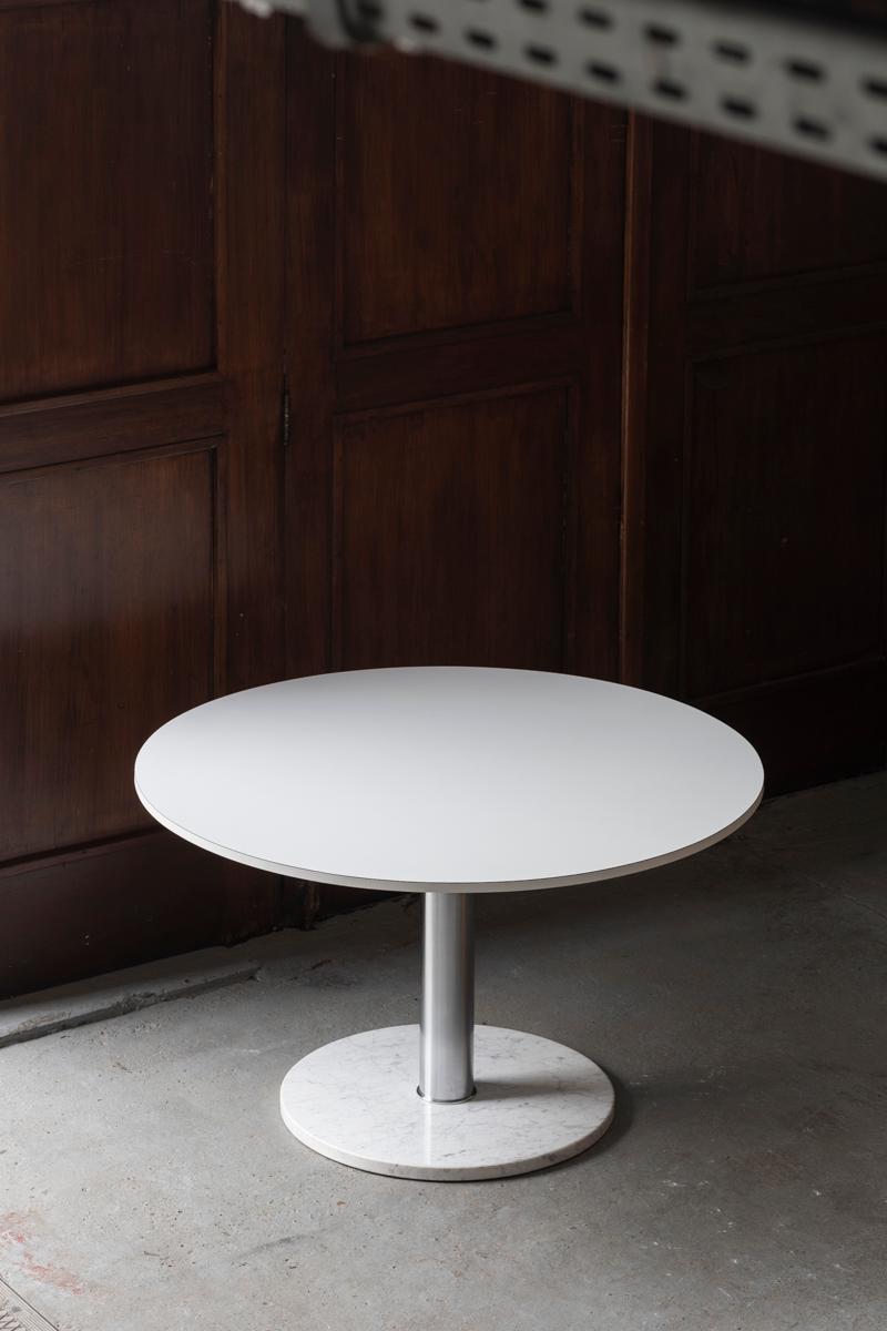 Alfred Hendrickx Dining Table with Marble Foot for Belform, Belgian design, '60s For Sale 10