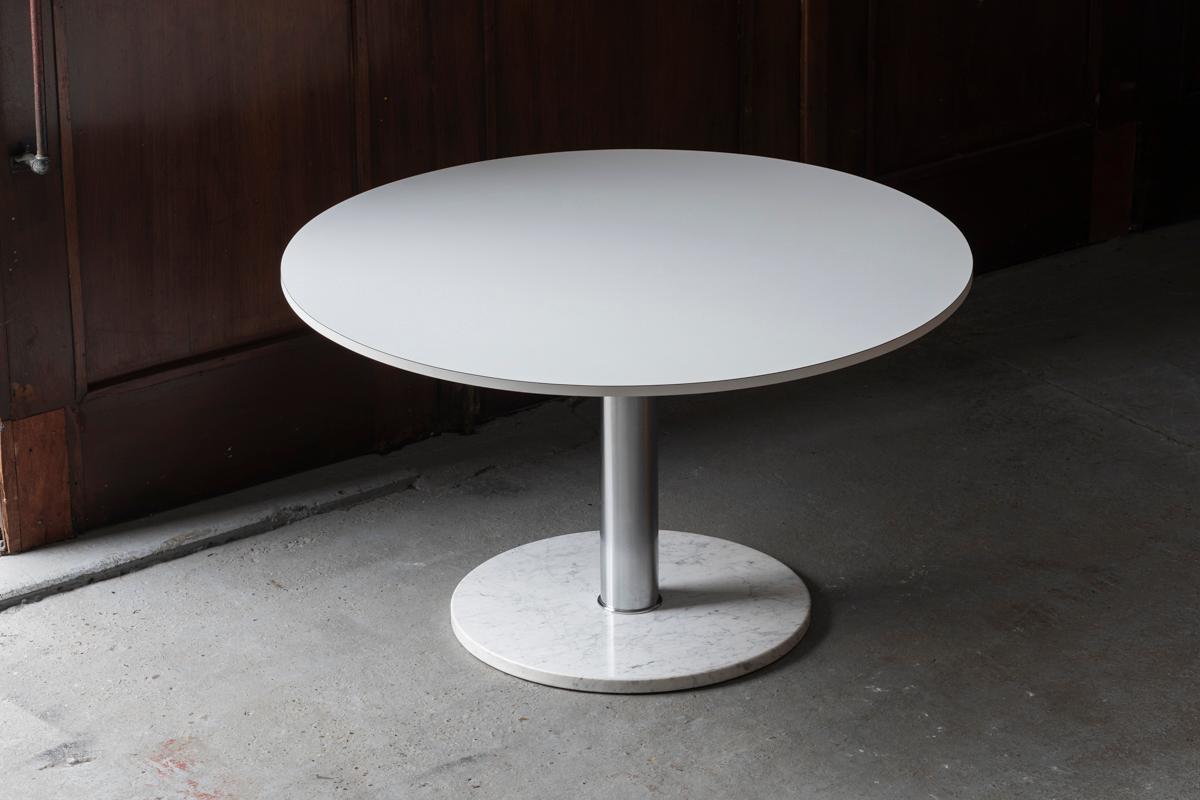 Alfred Hendrickx Dining Table with Marble Foot for Belform, Belgian design, '60s For Sale 11
