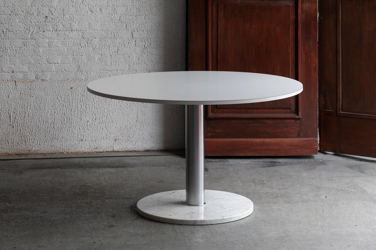 Mid-Century Modern Alfred Hendrickx Dining Table with Marble Foot for Belform, Belgian design, '60s For Sale