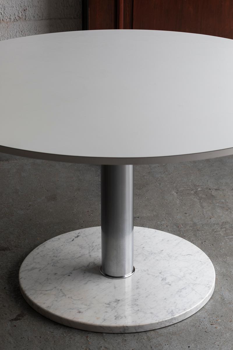 Belge Table à manger Alfred Hendrickx avec pied en marbre pour Belform, design belge, années 60 en vente