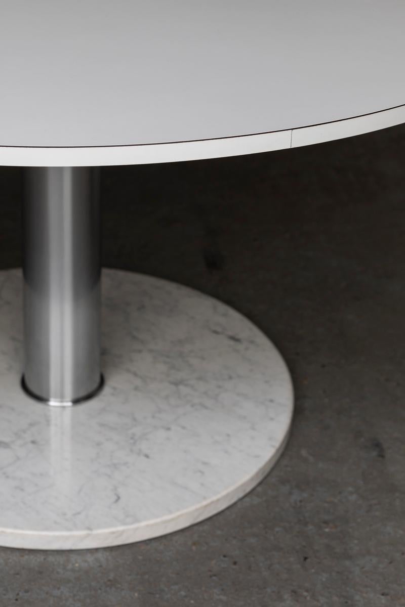 Alfred Hendrickx Dining Table with Marble Foot for Belform, Belgian design, '60s For Sale 2