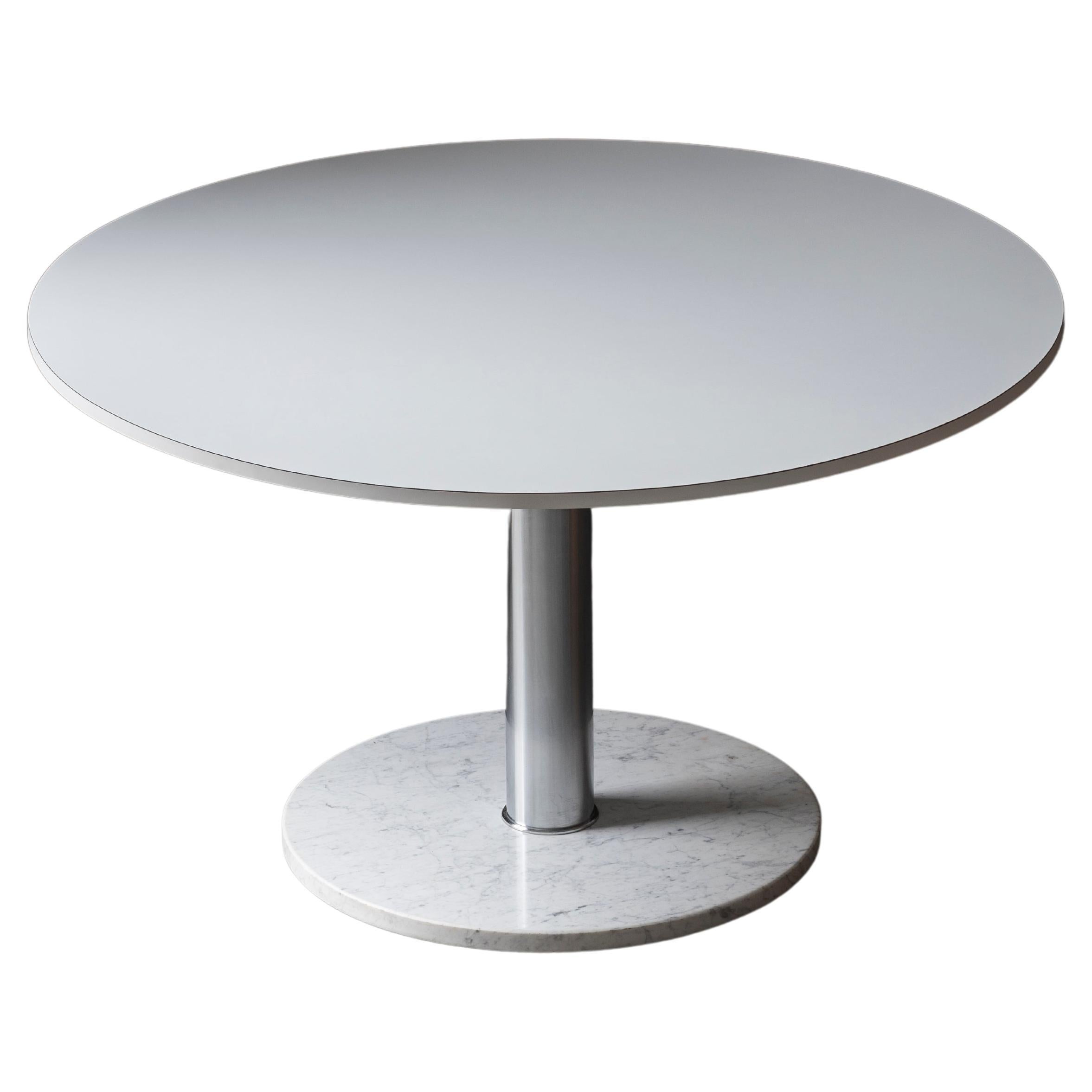 Table à manger Alfred Hendrickx avec pied en marbre pour Belform, design belge, années 60