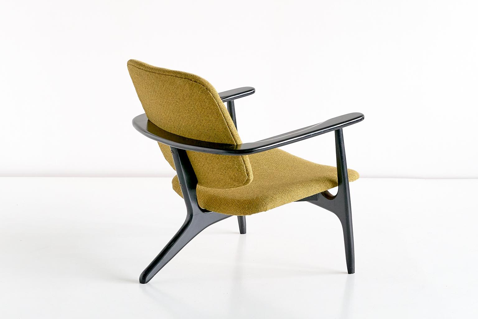 Lacquered Alfred Hendrickx S3 Armchair, Belgium, 1958