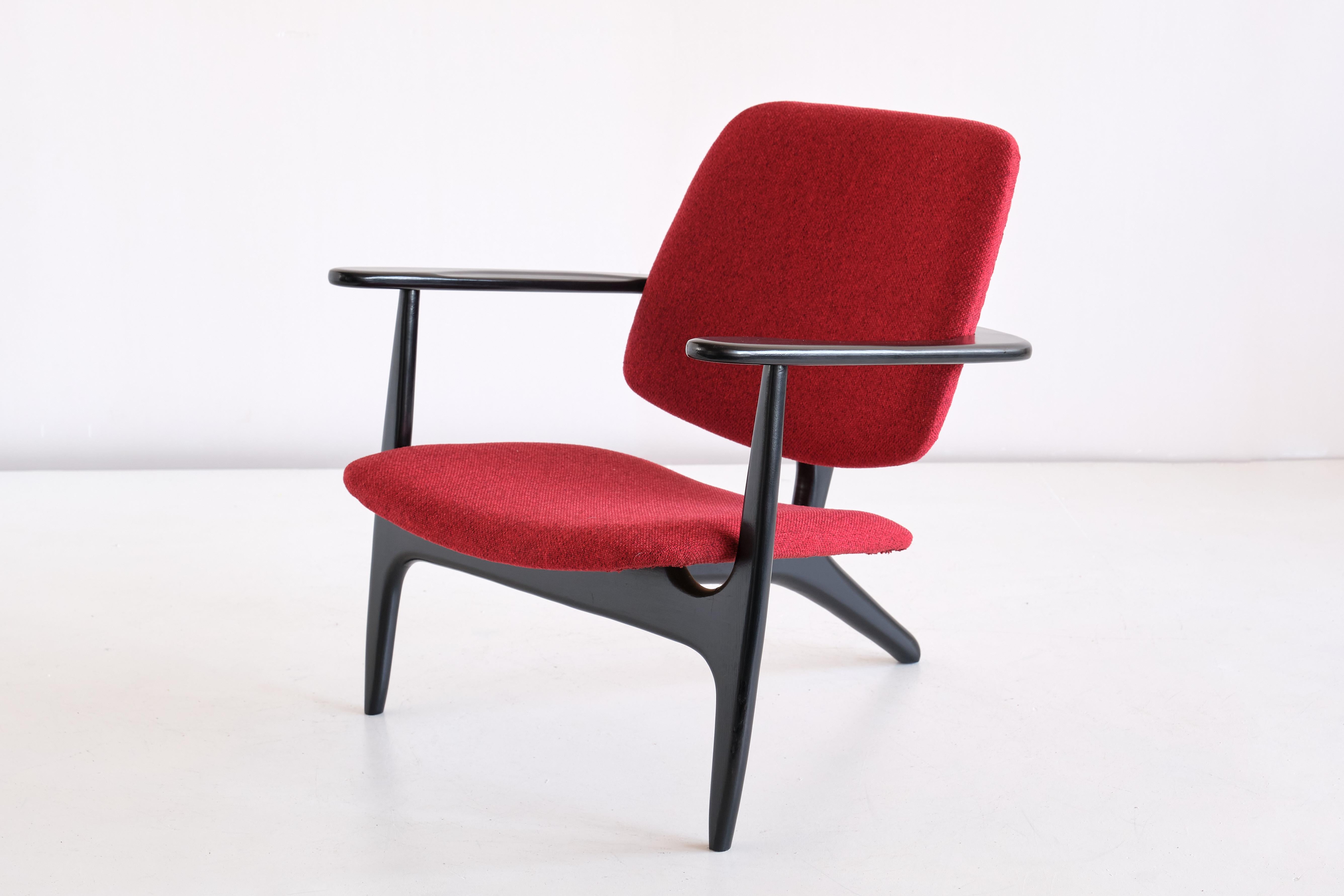 Fabric Alfred Hendrickx S3 Armchair Designed for Sabena Airlines, Belgium, 1958 For Sale