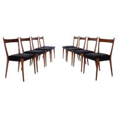 Alfred Hendrickx Set of Eight Dining Chairs Model S2, 1958, Belgium for Belform