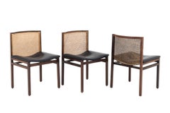 Alfred Hendrickx, Set of Six Cane Rosewood Chairs, 1960s
